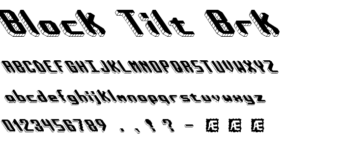 Block Tilt BRK font